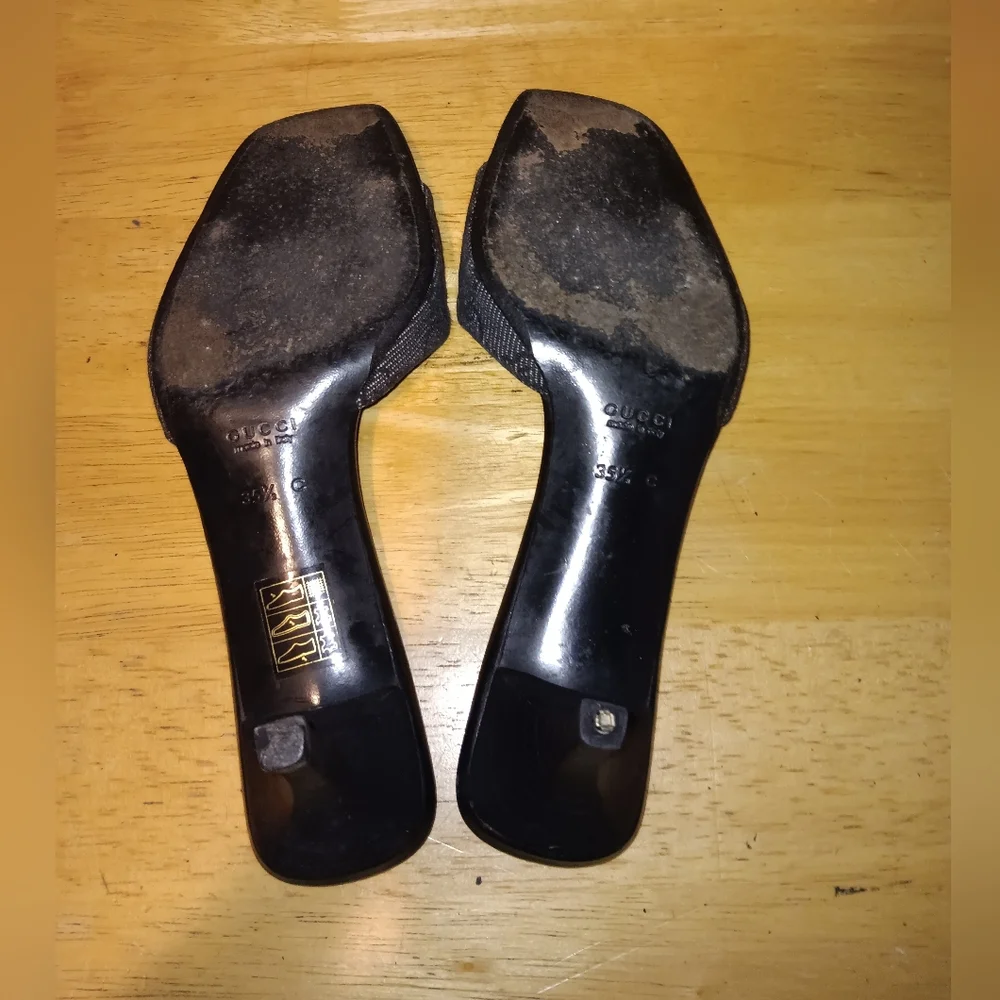 Gucci GG Monogram Kitten Heels Size 35 1/2 - Picture 5 of 5